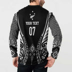 2025 Rugby Championship New Zealand Custom Button Sweatshirt Poutama Motifs - Aussie Hoodie