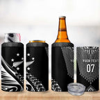 2025 Rugby Championship New Zealand Custom 4 in 1 Can Cooler Tumbler Poutama Motifs - Aussie Hoodie