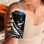 2025 Rugby Championship New Zealand Custom 4 in 1 Can Cooler Tumbler Poutama Motifs - Aussie Hoodie