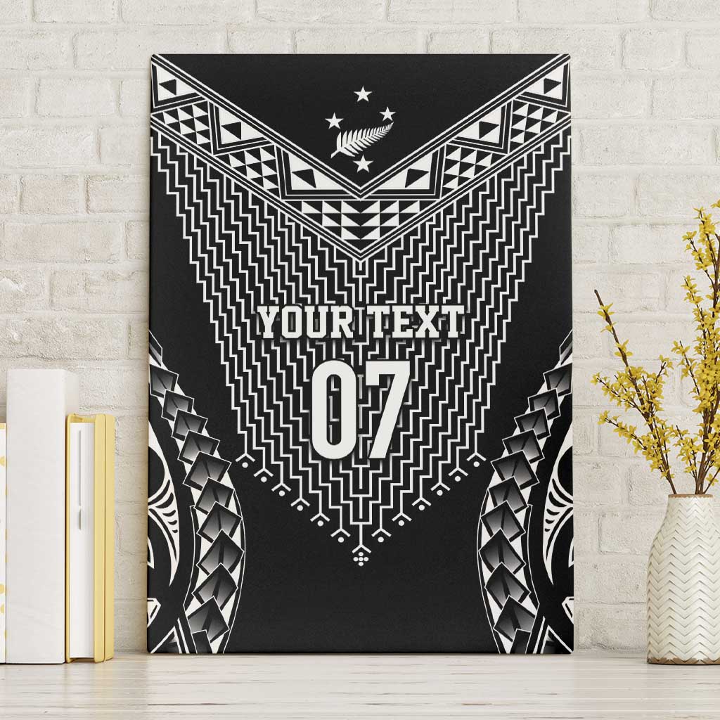 2025 Rugby Championship New Zealand Custom Canvas Wall Art Poutama Motifs - Aussie Hoodie
