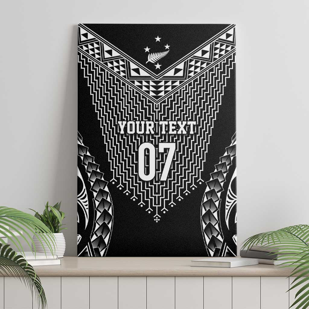 2025 Rugby Championship New Zealand Custom Canvas Wall Art Poutama Motifs - Aussie Hoodie