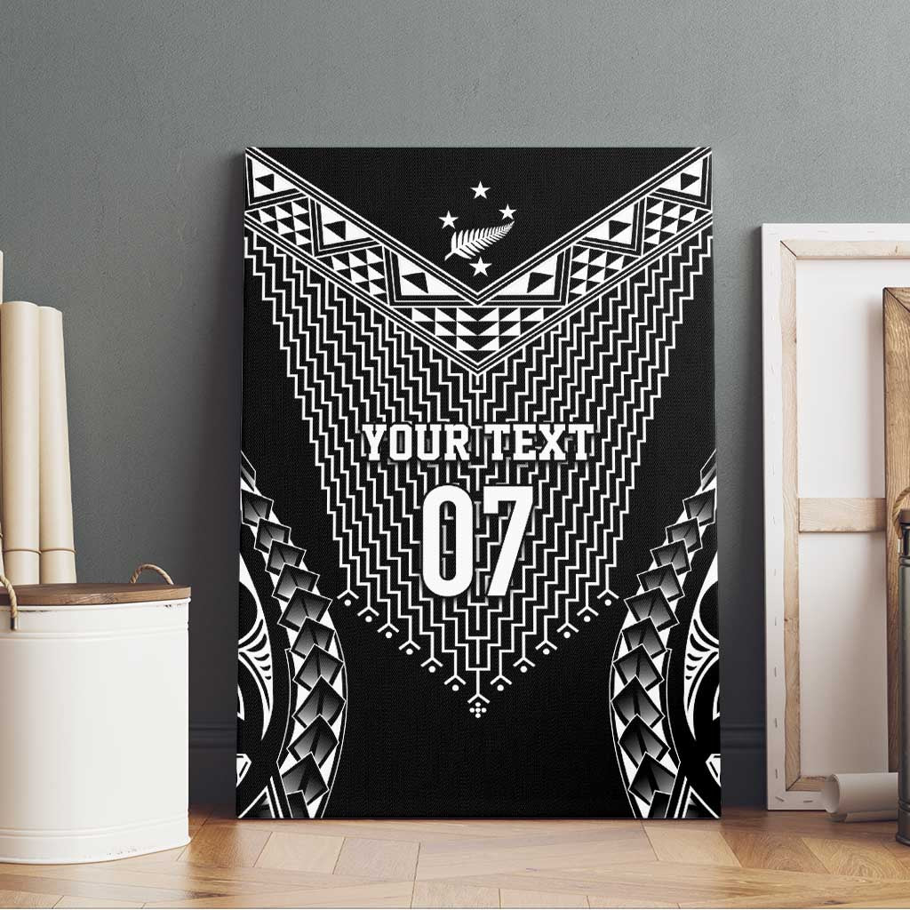 2025 Rugby Championship New Zealand Custom Canvas Wall Art Poutama Motifs - Aussie Hoodie