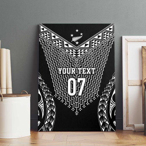 2025 Rugby Championship New Zealand Custom Canvas Wall Art Poutama Motifs - Aussie Hoodie