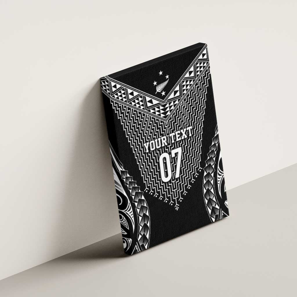 2025 Rugby Championship New Zealand Custom Canvas Wall Art Poutama Motifs - Aussie Hoodie