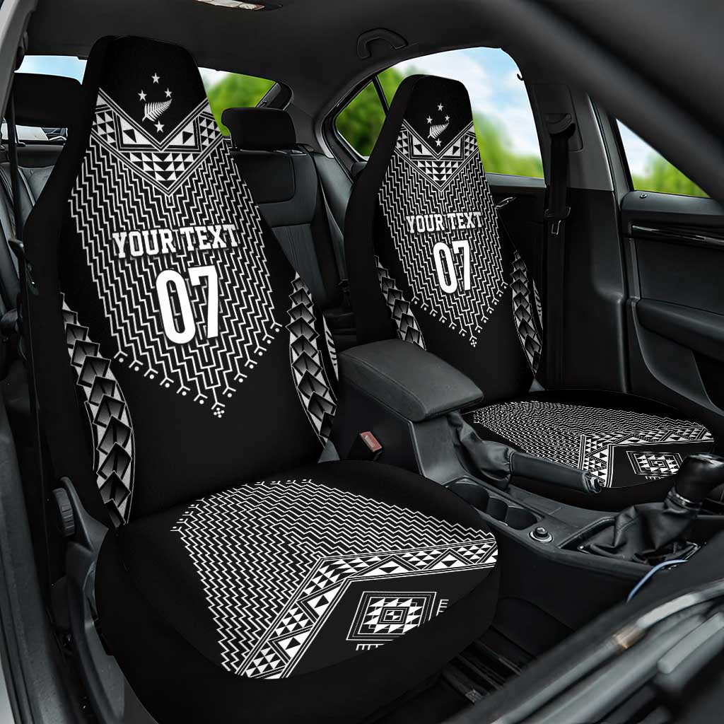 2025 Rugby Championship New Zealand Custom Car Seat Cover Poutama Motifs - Aussie Hoodie