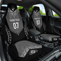 2025 Rugby Championship New Zealand Custom Car Seat Cover Poutama Motifs - Aussie Hoodie
