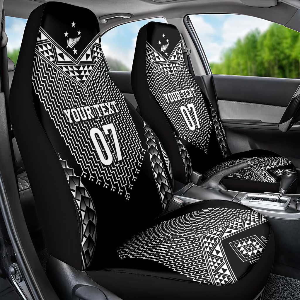 2025 Rugby Championship New Zealand Custom Car Seat Cover Poutama Motifs - Aussie Hoodie