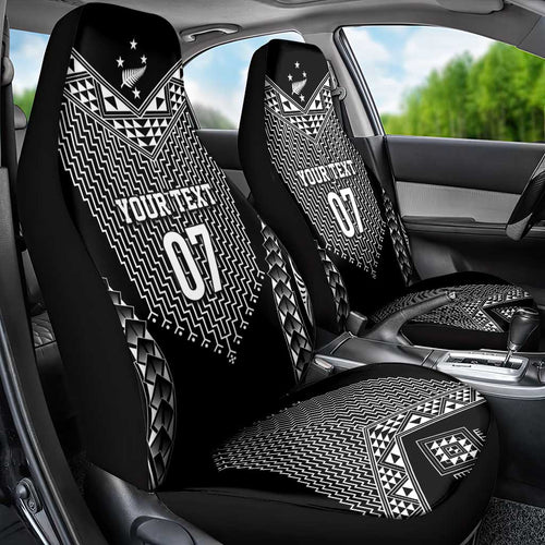 2025 Rugby Championship New Zealand Custom Car Seat Cover Poutama Motifs - Aussie Hoodie