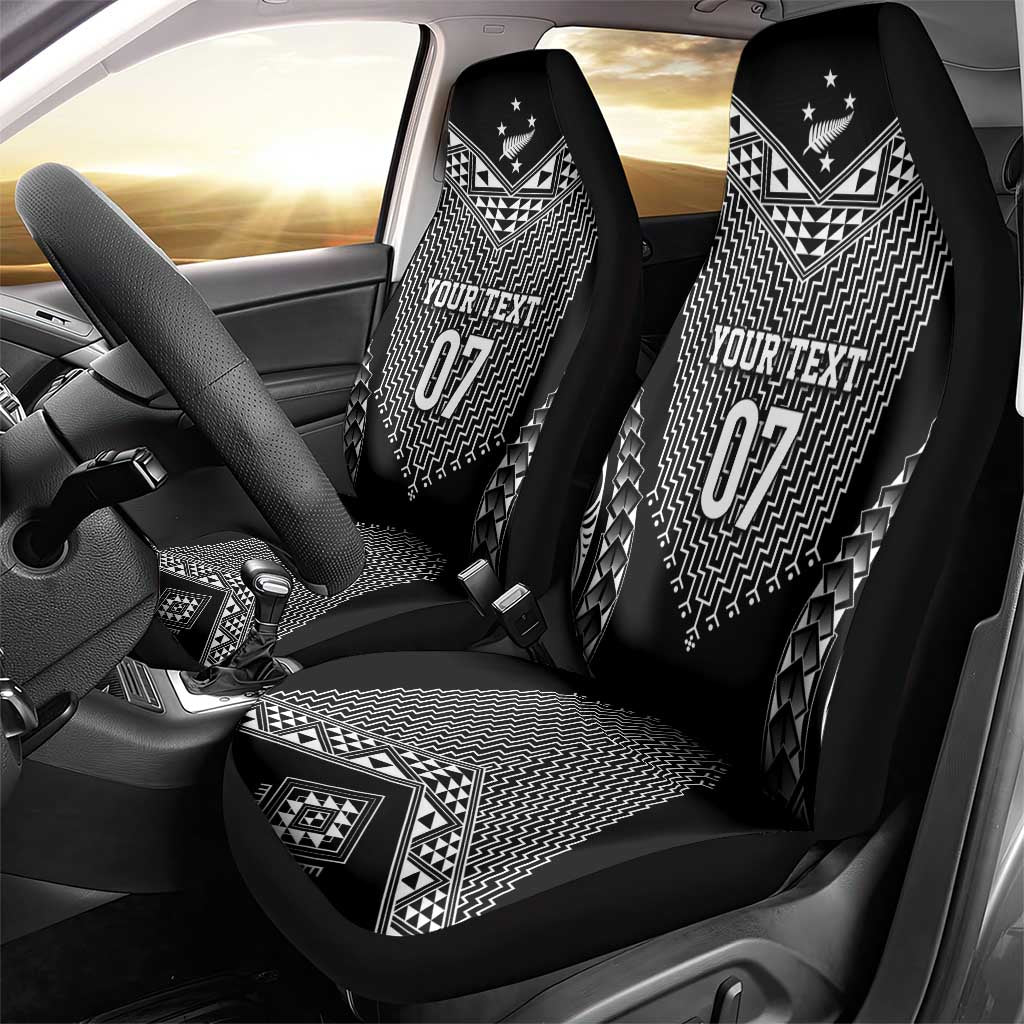 2025 Rugby Championship New Zealand Custom Car Seat Cover Poutama Motifs - Aussie Hoodie