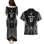 2025 Rugby Championship New Zealand Custom Couples Matching Puletasi and Hawaiian Shirt Poutama Motifs - Aussie Hoodie