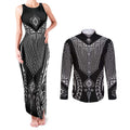 2025 Rugby Championship New Zealand Custom Couples Matching Tank Maxi Dress and Long Sleeve Button Shirt Poutama Motifs - Aussie Hoodie