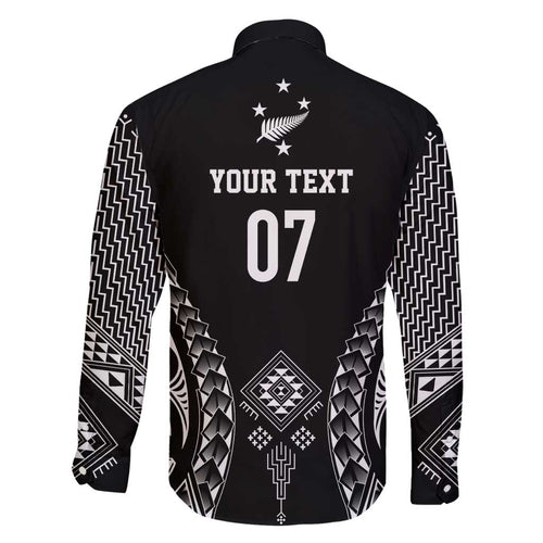 2025 Rugby Championship New Zealand Custom Family Matching Long Sleeve Bodycon Dress and Hawaiian Shirt Poutama Motifs - Aussie Hoodie