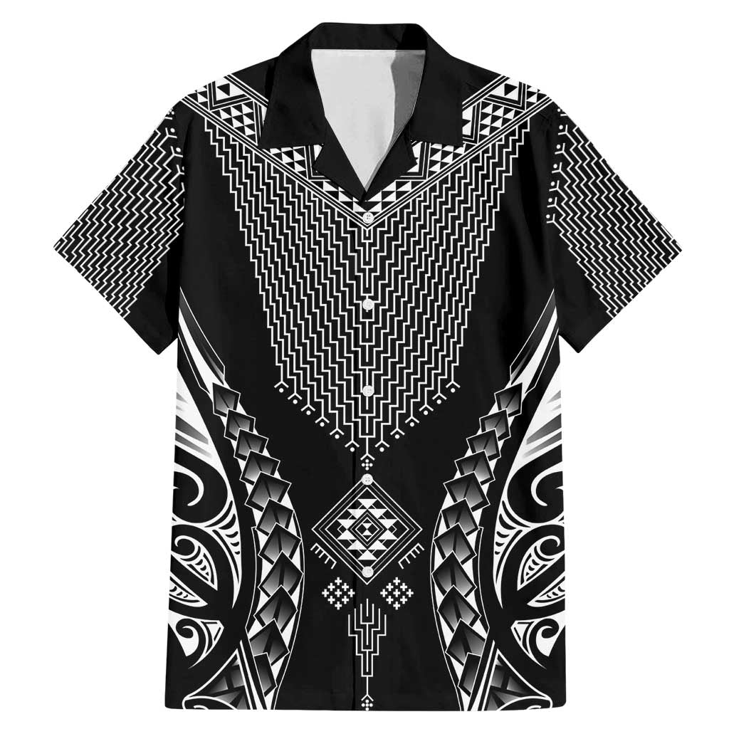 2025 Rugby Championship New Zealand Custom Family Matching Mermaid Dress and Hawaiian Shirt Poutama Motifs - Aussie Hoodie