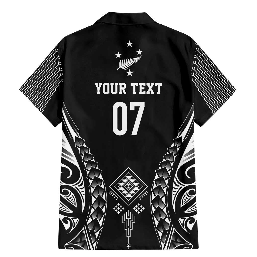 2025 Rugby Championship New Zealand Custom Family Matching Mermaid Dress and Hawaiian Shirt Poutama Motifs - Aussie Hoodie