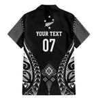 2025 Rugby Championship New Zealand Custom Family Matching Mermaid Dress and Hawaiian Shirt Poutama Motifs - Aussie Hoodie