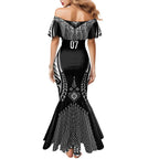2025 Rugby Championship New Zealand Custom Family Matching Mermaid Dress and Hawaiian Shirt Poutama Motifs - Aussie Hoodie