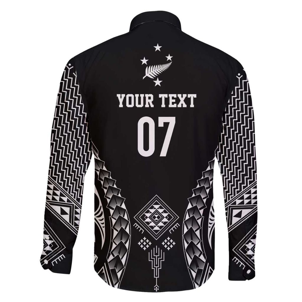 2025 Rugby Championship New Zealand Custom Family Matching Off The Shoulder Long Sleeve Dress and Hawaiian Shirt Poutama Motifs - Aussie Hoodie