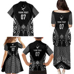2025 Rugby Championship New Zealand Custom Family Matching Puletasi and Hawaiian Shirt Poutama Motifs - Aussie Hoodie