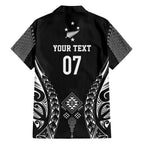 2025 Rugby Championship New Zealand Custom Family Matching Puletasi and Hawaiian Shirt Poutama Motifs - Aussie Hoodie