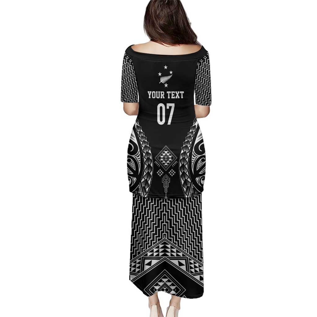 2025 Rugby Championship New Zealand Custom Family Matching Puletasi and Hawaiian Shirt Poutama Motifs - Aussie Hoodie
