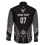 2025 Rugby Championship New Zealand Custom Family Matching Short Sleeve Bodycon Dress and Hawaiian Shirt Poutama Motifs - Aussie Hoodie