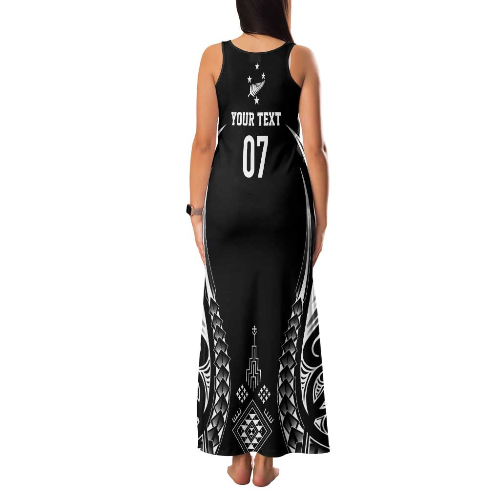 2025 Rugby Championship New Zealand Custom Family Matching Tank Maxi Dress and Hawaiian Shirt Poutama Motifs - Aussie Hoodie