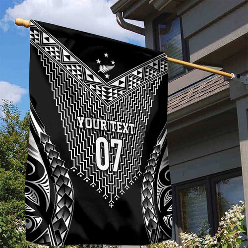2025 Rugby Championship New Zealand Custom Garden Flag Poutama Motifs - Aussie Hoodie