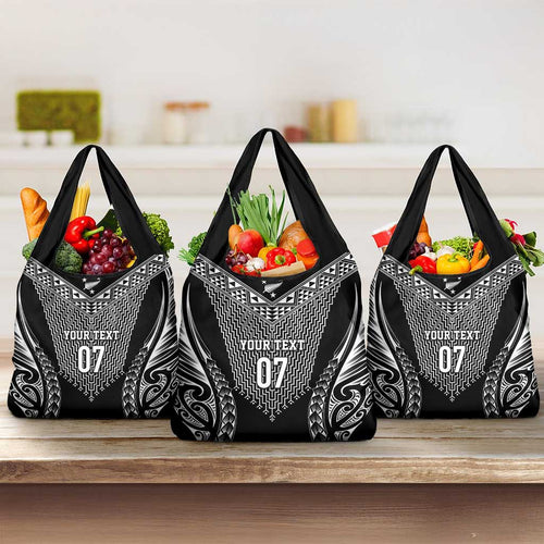 2025 Rugby Championship New Zealand Custom Grocery Bag Poutama Motifs - Aussie Hoodie