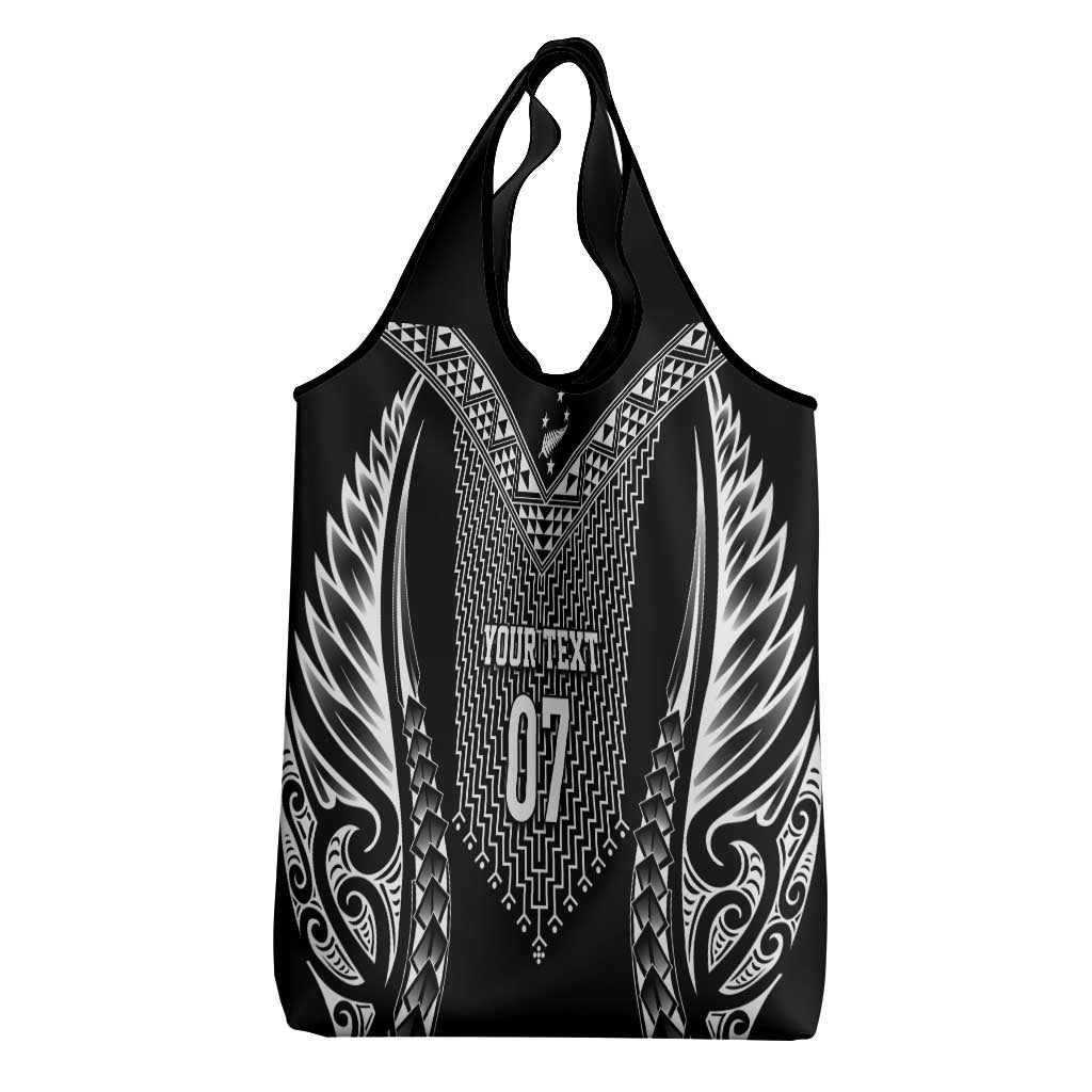 2025 Rugby Championship New Zealand Custom Grocery Bag Poutama Motifs - Aussie Hoodie