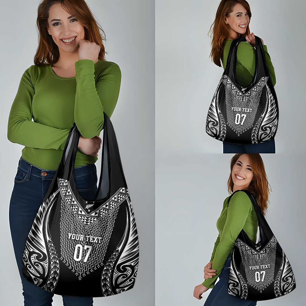 2025 Rugby Championship New Zealand Custom Grocery Bag Poutama Motifs - Aussie Hoodie