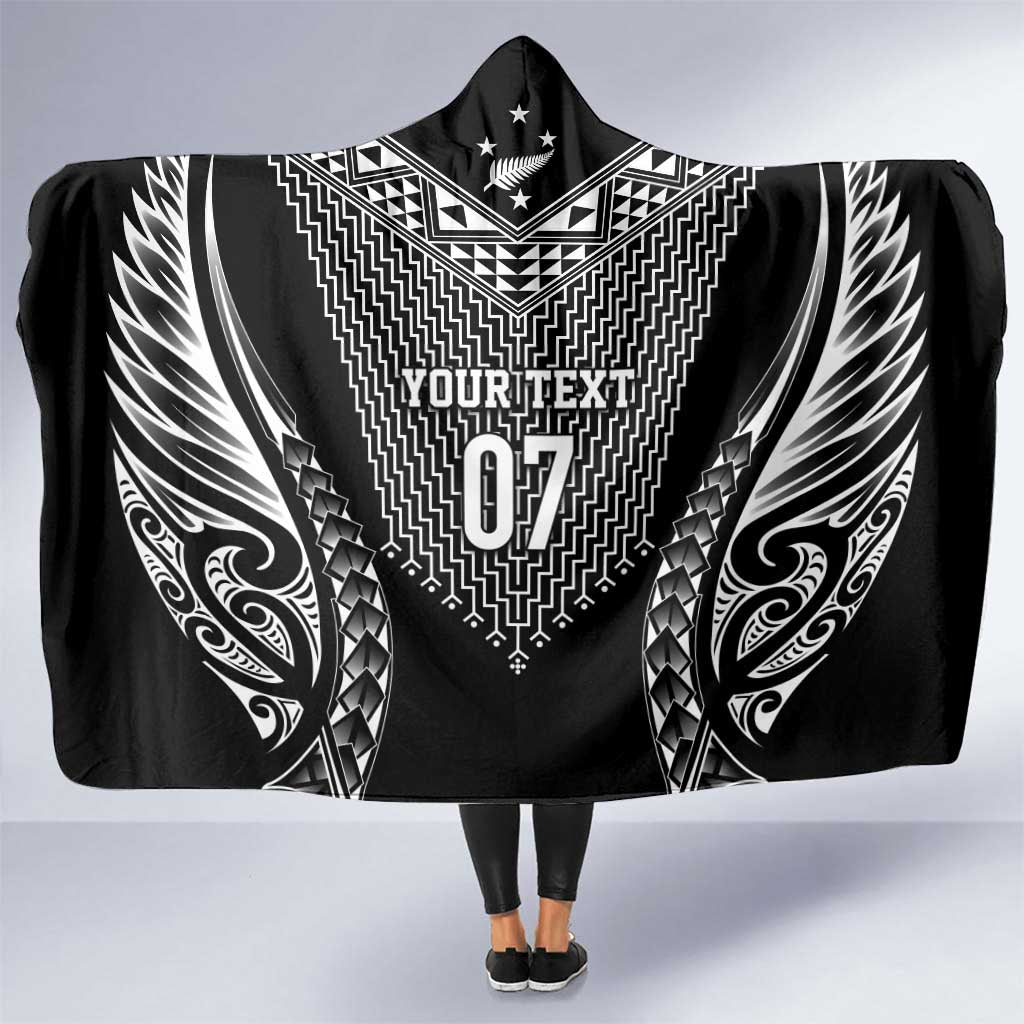 2025 Rugby Championship New Zealand Custom Hooded Blanket Poutama Motifs - Aussie Hoodie