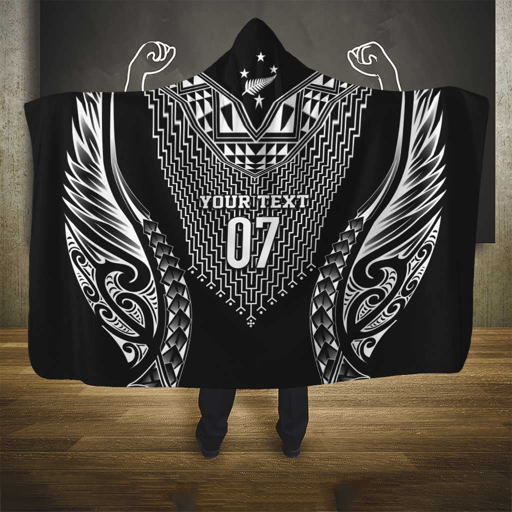 2025 Rugby Championship New Zealand Custom Hooded Blanket Poutama Motifs - Aussie Hoodie