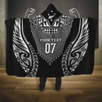2025 Rugby Championship New Zealand Custom Hooded Blanket Poutama Motifs - Aussie Hoodie