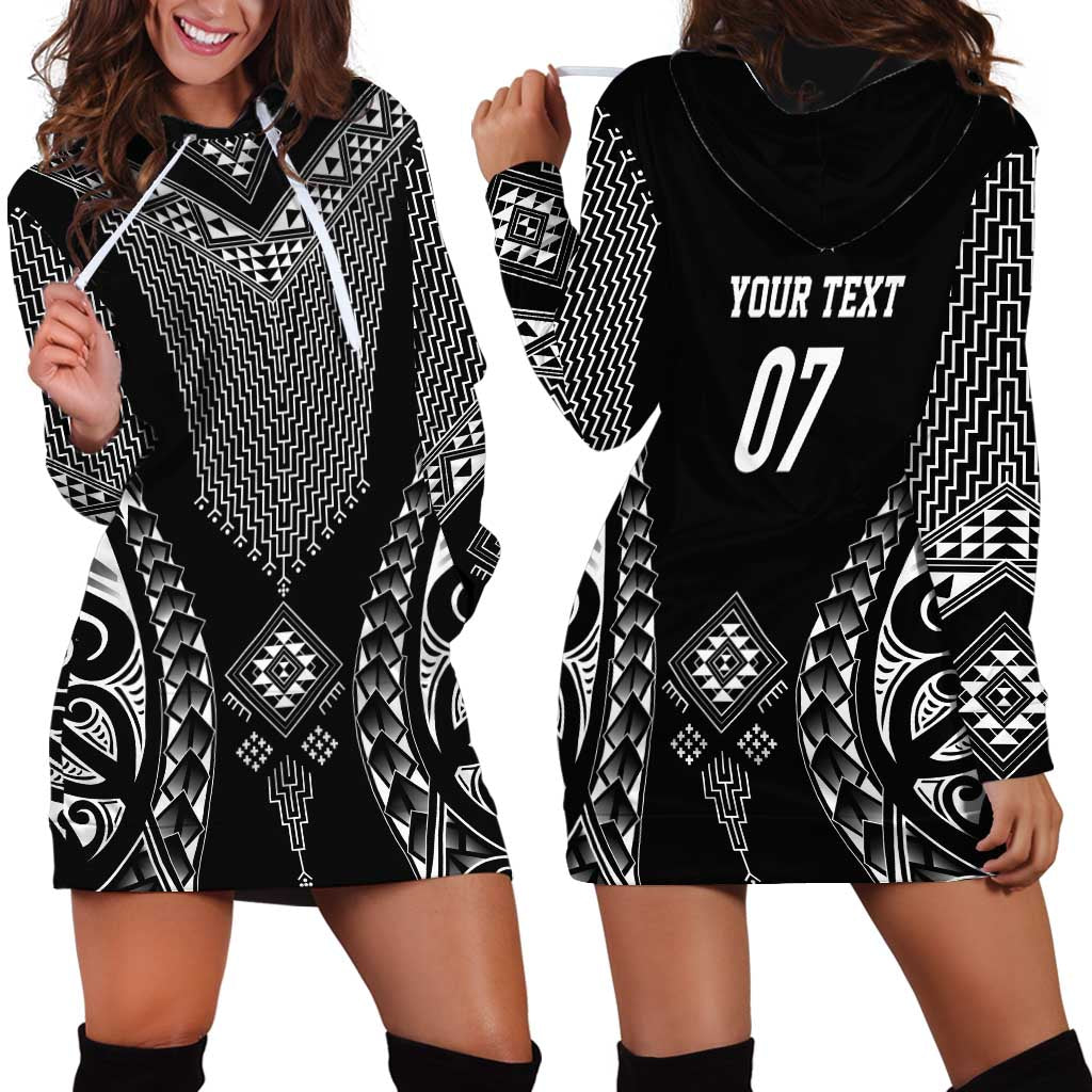 2025 Rugby Championship New Zealand Custom Hoodie Dress Poutama Motifs - Aussie Hoodie