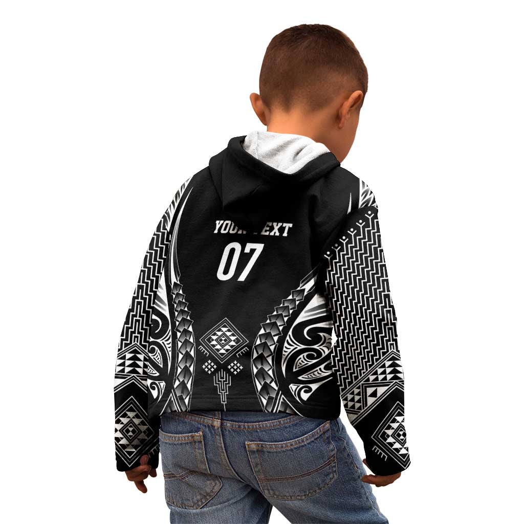 2025 Rugby Championship New Zealand Custom Kid Hoodie Poutama Motifs - Aussie Hoodie