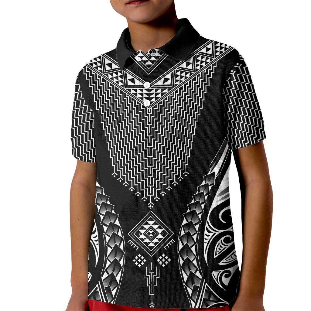 2025 Rugby Championship New Zealand Custom Kid Polo Shirt Poutama Motifs - Aussie Hoodie