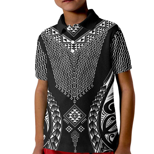 2025 Rugby Championship New Zealand Custom Kid Polo Shirt Poutama Motifs - Aussie Hoodie