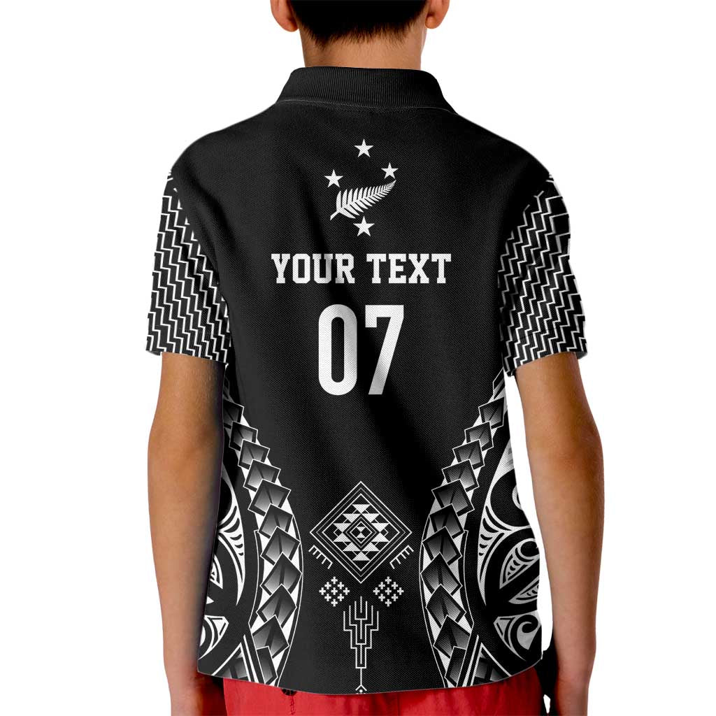 2025 Rugby Championship New Zealand Custom Kid Polo Shirt Poutama Motifs - Aussie Hoodie