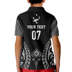2025 Rugby Championship New Zealand Custom Kid Polo Shirt Poutama Motifs - Aussie Hoodie