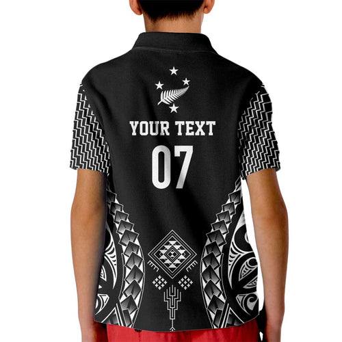 2025 Rugby Championship New Zealand Custom Kid Polo Shirt Poutama Motifs - Aussie Hoodie