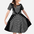 2025 Rugby Championship New Zealand Custom Kid Short Sleeve Dress Poutama Motifs - Aussie Hoodie