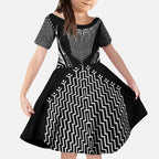 2025 Rugby Championship New Zealand Custom Kid Short Sleeve Dress Poutama Motifs - Aussie Hoodie