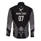2025 Rugby Championship New Zealand Custom Long Sleeve Button Shirt Poutama Motifs - Aussie Hoodie