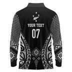 2025 Rugby Championship New Zealand Custom Long Sleeve Polo Shirt Poutama Motifs - Aussie Hoodie