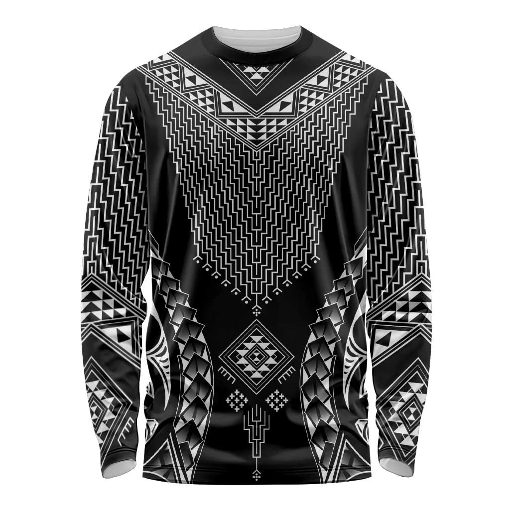 2025 Rugby Championship New Zealand Custom Long Sleeve Shirt Poutama Motifs - Aussie Hoodie