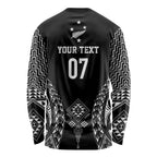 2025 Rugby Championship New Zealand Custom Long Sleeve Shirt Poutama Motifs - Aussie Hoodie