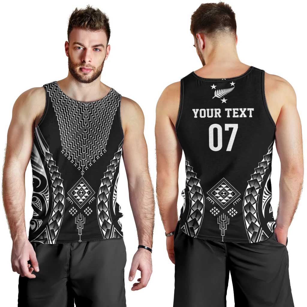 2025 Rugby Championship New Zealand Custom Men Tank Top Poutama Motifs - Aussie Hoodie