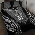 2025 Rugby Championship New Zealand Custom Quilt Bed Set Poutama Motifs - Aussie Hoodie