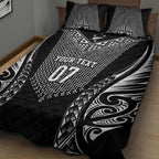 2025 Rugby Championship New Zealand Custom Quilt Bed Set Poutama Motifs - Aussie Hoodie
