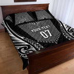 2025 Rugby Championship New Zealand Custom Quilt Bed Set Poutama Motifs - Aussie Hoodie